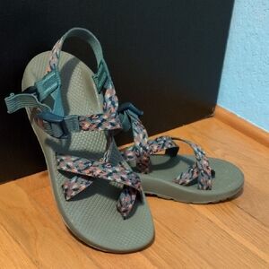 Chaco Women's Green and Pink Sandals